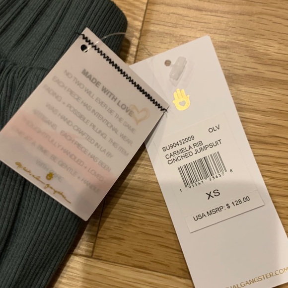 Spiritual Gangster Carmela Rib Cinched Jumpsuit XS - Picture 3 of 4